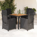 Set mobilier de grădină cu perne, 5 piese, negru, poliratan - WALTI WALTI
