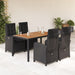 Set mobilier de grădină cu perne, 5 piese, negru, poliratan - WALTI WALTI