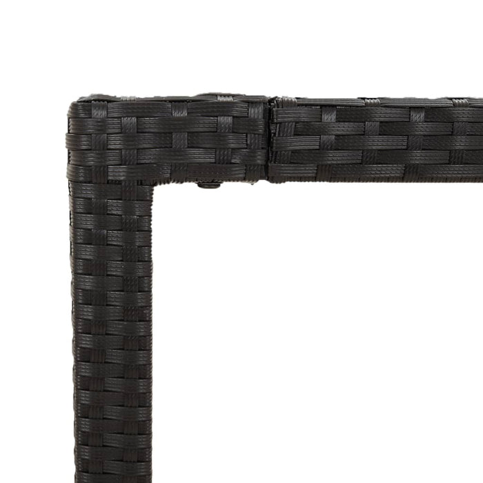 Set mobilier de grădină cu perne, 7 piese, negru, poliratan WALTI