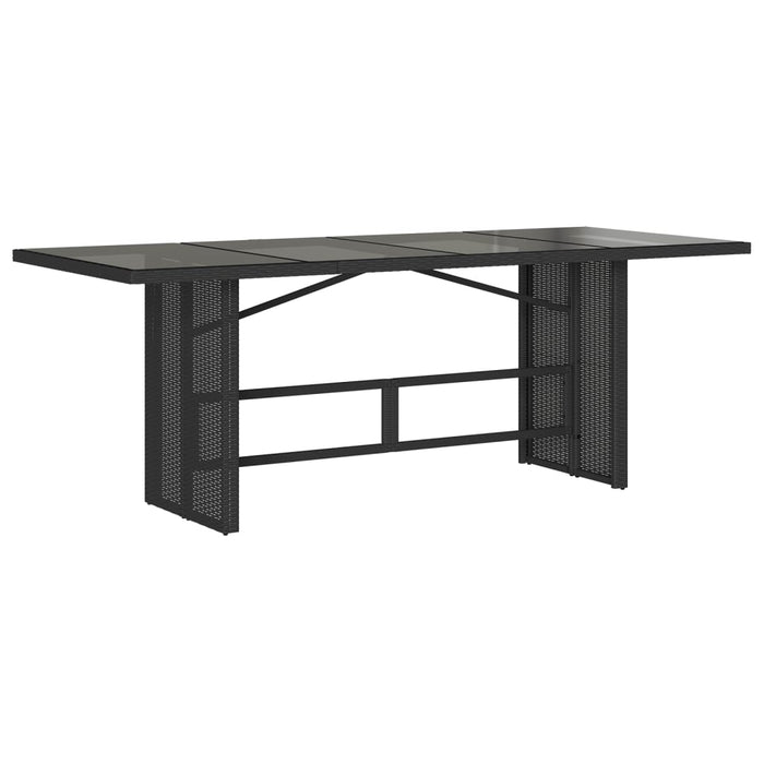 Set mobilier de grădină cu perne, 9 piese, negru, poliratan - WALTI WALTI