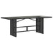 Set mobilier de grădină cu perne, 9 piese, negru, poliratan - WALTI WALTI