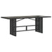Set mobilier de grădină cu perne, 9 piese, negru, poliratan - WALTI WALTI
