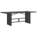 Set mobilier de grădină cu perne, 9 piese, negru, poliratan - WALTI WALTI