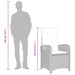 Set mobilier de grădină cu perne, 9 piese, negru, poliratan - WALTI WALTI