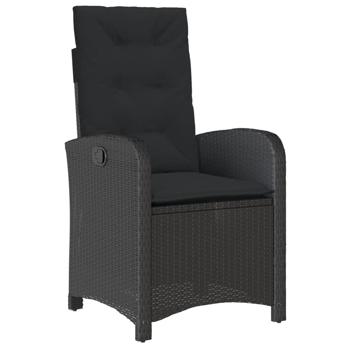 Set mobilier de grădină cu perne, 7 piese, negru, poliratan - WALTI WALTI