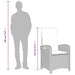 Set mobilier de grădină cu perne, 9 piese, negru, poliratan - WALTI WALTI
