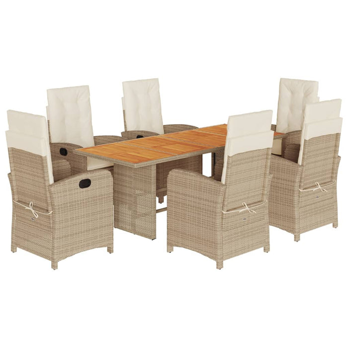Set mobilier pentru grădină, 7 piese, cu perne, bej, poliratan - WALTI WALTI