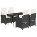 Set mobilier de grădină cu perne, 5 piese, negru, poliratan - WALTI WALTI