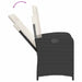 Set mobilier de grădină cu perne, 5 piese, negru, poliratan - WALTI WALTI