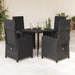 Set mobilier de grădină cu perne, 5 piese, negru, poliratan - WALTI WALTI