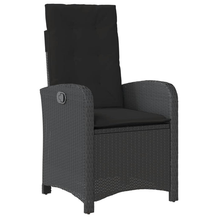 Set mobilier de grădină cu perne, 5 piese, negru, poliratan - WALTI WALTI