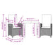 Set mobilier de grădină cu perne, 3 piese, negru, poliratan - WALTI WALTI