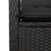 Set mobilier de grădină cu perne, 9 piese, negru, poliratan - WALTI WALTI