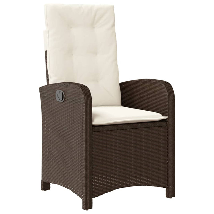 Set mobilier de grădină, 5 piese, cu perne, maro, poliratan - WALTI WALTI
