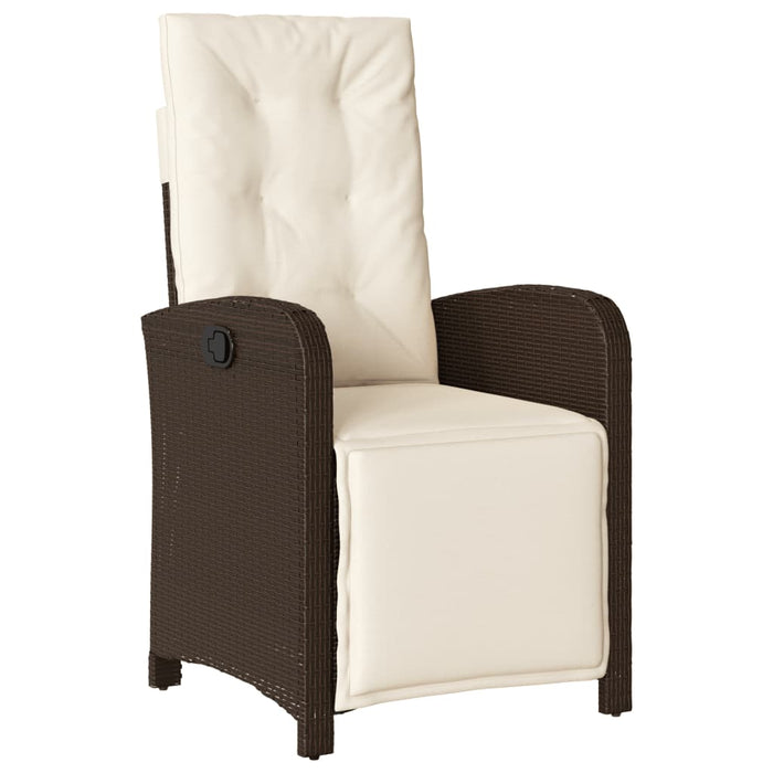 Set mobilier de grădină, 5 piese, cu perne, maro, poliratan - WALTI WALTI