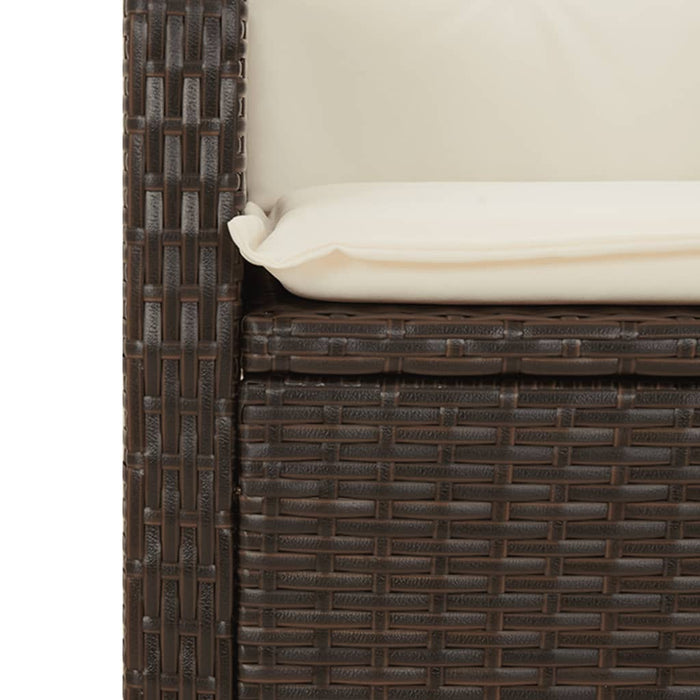 Set mobilier de grădină, 5 piese, cu perne, maro, poliratan - WALTI WALTI