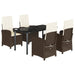 Set mobilier de grădină, 5 piese, cu perne, maro, poliratan - WALTI WALTI