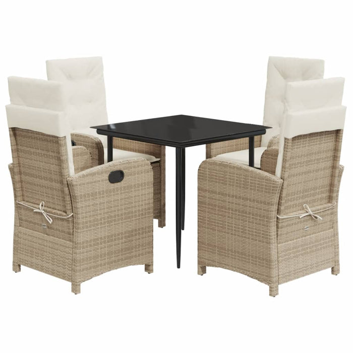 Set mobilier de grădină cu perne, 5 piese, bej, poliratan - WALTI WALTI