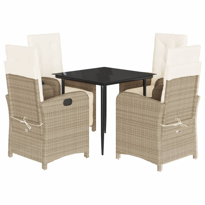 Set mobilier de grădină cu perne, 5 piese, bej, poliratan - WALTI WALTI