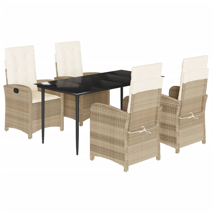 Set mobilier de grădină cu perne, 5 piese, bej, poliratan - WALTI WALTI