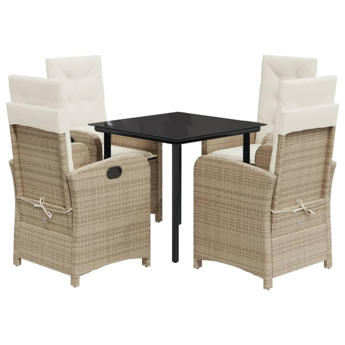 Set mobilier de grădină cu perne, 5 piese, bej, poliratan - WALTI WALTI