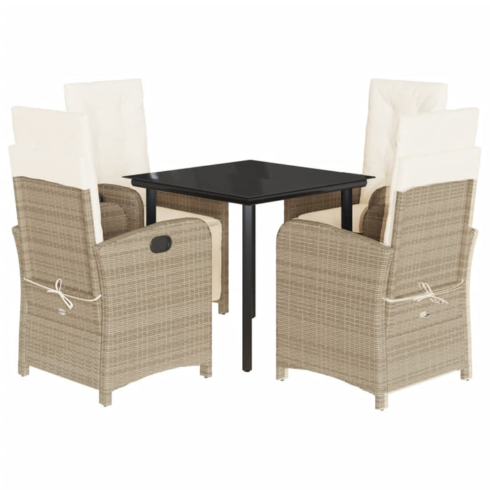 Set mobilier de grădină cu perne, 5 piese, bej, poliratan - WALTI WALTI
