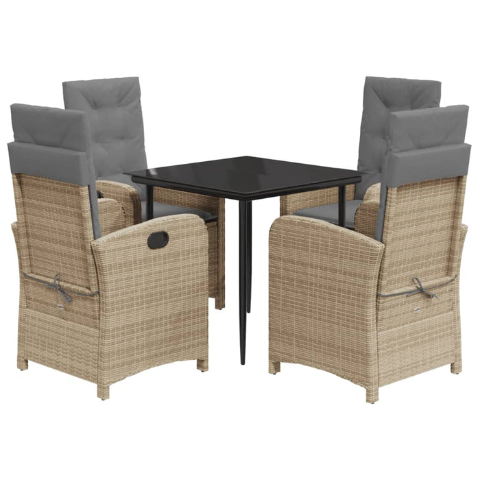 Set mobilier pentru grădină, 5 piese, cu perne, bej, poliratan - WALTI WALTI