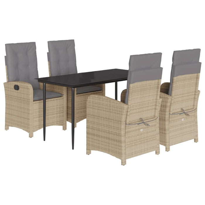 Set mobilier pentru grădină, 5 piese, cu perne, bej, poliratan - WALTI WALTI
