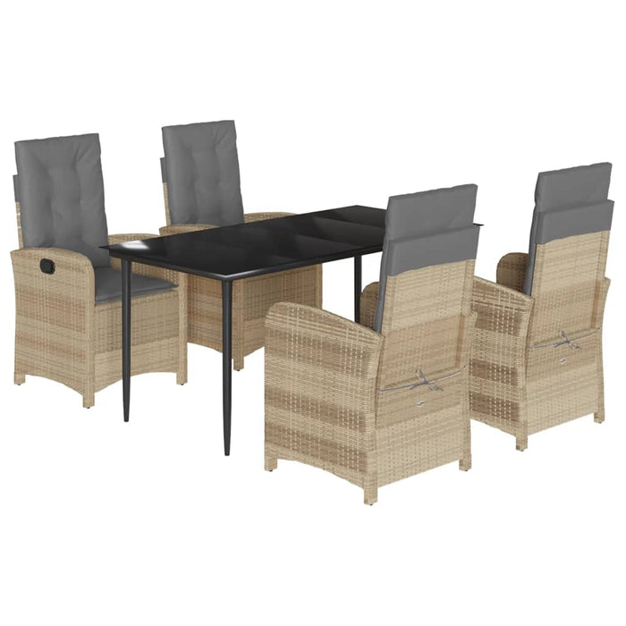 Set mobilier pentru grădină, 5 piese, cu perne, bej, poliratan - WALTI WALTI