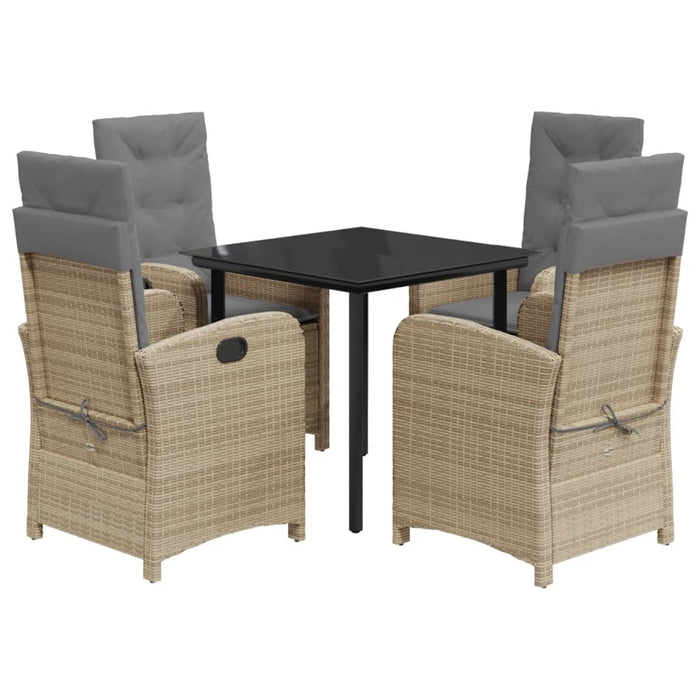 Set mobilier pentru grădină, 5 piese, cu perne, bej, poliratan - WALTI WALTI