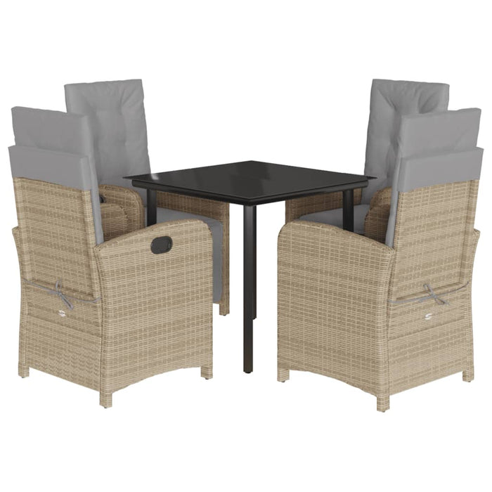 Set mobilier pentru grădină, 5 piese, cu perne, bej, poliratan - WALTI WALTI