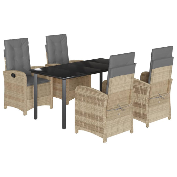 Set mobilier pentru grădină, 5 piese, cu perne, bej, poliratan - WALTI WALTI