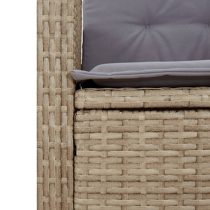 Set mobilier pentru grădină, 7 piese, cu perne, bej, poliratan WALTI