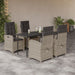 Set mobilier de grădină cu perne, 5 piese gri deschis poliratan - WALTI WALTI