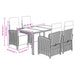 Set mobilier de grădină cu perne, 5 piese, negru, poliratan - WALTI WALTI