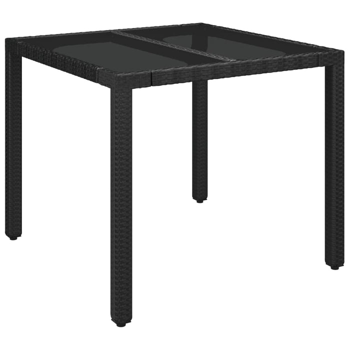 Set mobilier de grădină cu perne, 5 piese, negru, poliratan - WALTI WALTI