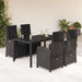 Set mobilier de grădină cu perne, 5 piese, negru, poliratan - WALTI WALTI