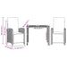 Set bistro cu perne, 3 piese, negru, poliratan - WALTI WALTI