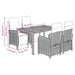 Set mobilier de grădină cu perne, 5 piese, negru, poliratan - WALTI WALTI