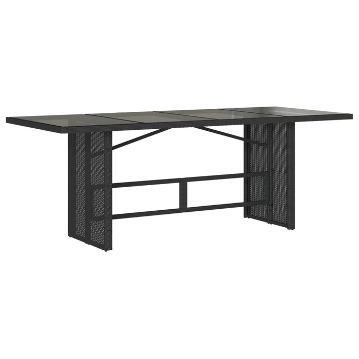 Set mobilier de grădină cu perne, 9 piese, negru, poliratan - WALTI WALTI