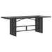 Set mobilier de grădină cu perne, 9 piese, negru, poliratan - WALTI WALTI