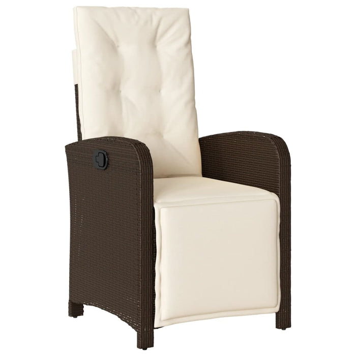 Set mobilier de grădină cu perne, 7 piese, maro, poliratan WALTI