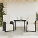 Set bistro cu perne, 3 piese, negru, poliratan - WALTI WALTI