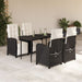 Set mobilier de grădină cu perne, 5 piese, negru, poliratan - WALTI WALTI