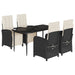 Set mobilier de grădină cu perne, 5 piese, negru, poliratan - WALTI WALTI