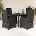 Set mobilier de grădină cu perne, 5 piese, negru, poliratan - WALTI WALTI