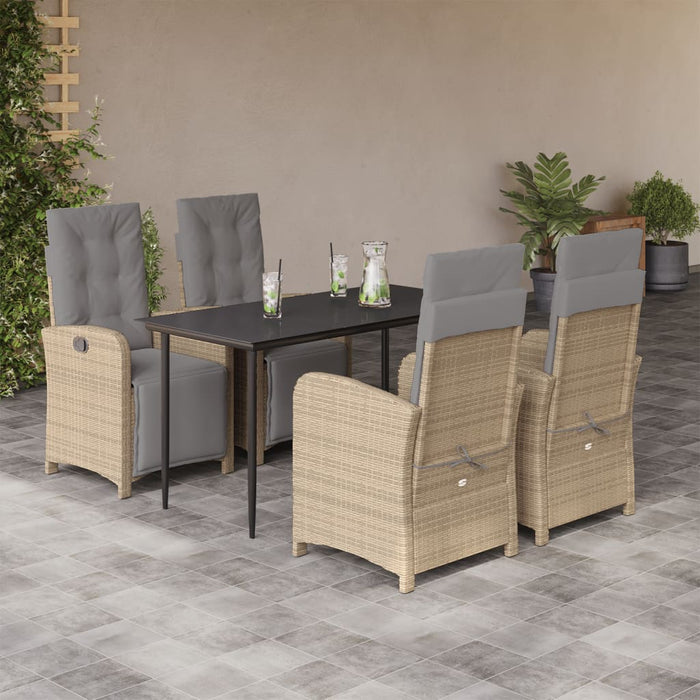 Set mobilier de grădină cu perne, 5 piese, bej, poliratan - WALTI WALTI