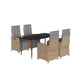 Set mobilier de grădină cu perne, 5 piese, bej, poliratan - WALTI WALTI