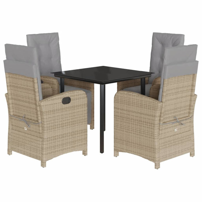Set mobilier de grădină cu perne, 5 piese, bej, poliratan - WALTI WALTI