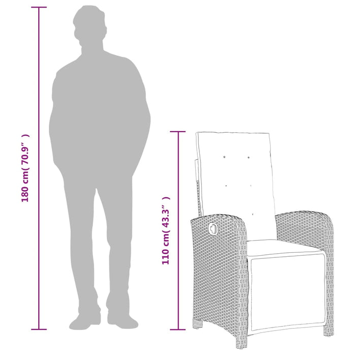 Set mobilier de grădină cu perne, 5 piese, bej, poliratan - WALTI WALTI